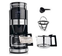 Barista Machine à café avec broyeur, cafetière à filtre avec verseuse en verre | machine à filtre de 900 W avec écran tactile et fonction minuterie jusqu'à 10 tasses | cafetière à café de 1,25 l
