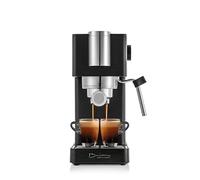 Barista Machine à espresso Slim avec porte-filtre, acier inoxydable, pompe 20 bars, Thermoblock à chauffage rapide, chauffe-tasses, compact, café expresso et cappuccino facile à préparer