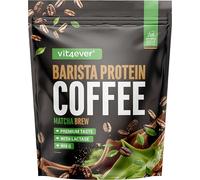 Barista Protein Coffee - Café protéiné végétal crémeux avec jusqu'à 23 g de protéines par portion - Avec du vrai café, de la caféine, peu de sucre & de graisse, sans soja - (908g, Matcha Brew)