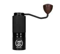 Barista Space Moulin à café manuel - Acier inoxydable de haute qualité, moulin de précision, poignée en caoutchouc, poignée ergonomique en bois, couleur Black