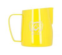 Barista Space Pot à lait en argent poli, idéal pour le latte art, avec bec verseur précis, léger et pratique, recommandé par les champions du monde. - silver Yellow - 450ml