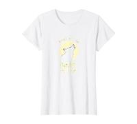 Bark at The Bark Moon : Loup Hurlant Nuit étoilée T-Shirt, Femme, Blanc, M