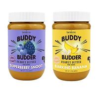 Bark Bistro Company, Superberry Snoot + Barkin' Banana, 100% Natural Dog Peanut Butter, Healthy Dog Treats, Stuff in Dog Toy, Dog Enrichment - Made in USA (Set of 2 / 17oz Jars)