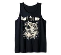 Bark for Me Blackletter Fierce Angry Dog Graphic Débardeur