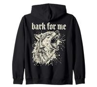 Bark for Me Blackletter Fierce Angry Dog Graphic Sweat à Capuche