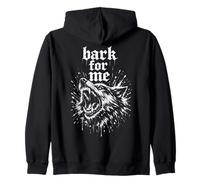 Bark for Me Blackletter Fierce Angry Dog Graphic Sweat à Capuche
