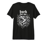 Bark for Me Blackletter Fierce Angry Dog Graphic T-Shirt Haut de Gamme