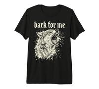 Bark for Me Blackletter Fierce Angry Dog Graphic T-Shirt Haut de Gamme