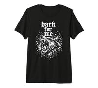 Bark for Me Blackletter Fierce Angry Dog Graphic T-Shirt Haut de Gamme