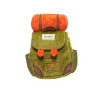 BARK Scout Camping Sac à dos en peluche pour chien Vert et orange Taille S/M