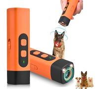 Bark Shield Pour Chiens - Dispositif Anti-aboiements À Ultrasons Doux Pour Chiens - Dispositif Anti-aboiements 2 En 1 Avec Lumière LED, Pour Un Foyer Calme, Répulsif À Ultrasons Pour Chiens (Orange)