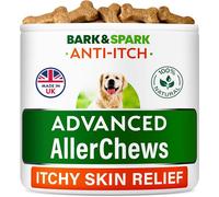 BARK&SPARK Lot de 60 friandises à mâcher pour chien - Complément alimentaire pour la peau et le pelage - Huile de poisson oméga 3 - Démangeaisons et léchage des pattes - Peau sèche et points chauds