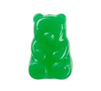 Bark Super Chewer Munchie The Bear, Green Rubber Dog Toy, Small