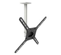 Barkan Support TV de plafond 3500 97 cm – 29-65 pouces, inclinable/orientable, jusqu'à 40 kg, blanc