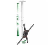 Barkan 3500.W Support TV télescopique plat/courbé, réglable, 29"-65", 40 Kg, Blanc