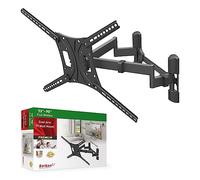 Barkan Long Support Mural pour TV de 13 à 90 Pouces articulé à Double Bras - 4 mouvements - Support d'écran Plat/incurvé - Supporte jusqu'à 60 kg - Très Stable - Compatible avec LED OLED LCD