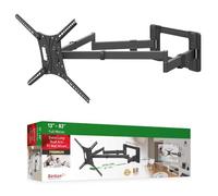 Barkan Longueur 101cm Support TV Mural pour écrans 13-80 Pouces, Double Bras, Inclinable et orientable, Poids Max. 50Kg, Extrêmement Stable, pour LED OLED LCD, jusqu'à VESA 600x400