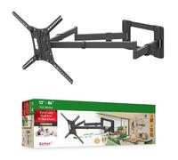 Barkan Longueur 101cm Support TV Mural pour écrans 13-80 Pouces, Double Bras, Inclinable et orientable, Poids Max. 50Kg, Extrêmement Stable, pour LED OLED LCD, jusqu'à VESA 600x400