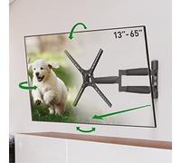 Barkan Longueur 53.5cm Support TV Mural pour écrans 13 - 65 Pouces, Inclinable et orientable, Mouvement Complet, Prime, Poids Max. 36Kg, Extra Extensible, pour LED OLED LCD, jusqu'à VESA 400x400
