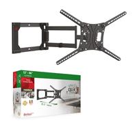 Barkan Longueur 64.5cm Support TV Mural pour écrans 13-86 Pouces, Inclinable et orientable, Mouvement Complet, Poids Max. 50Kg, Breveté, Très Stable, pour LED OLED LCD, jusqu'à VESA 600x400