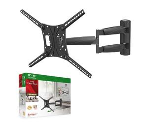 Barkan Longueur 66cm Support TV Mural pour écrans 13-86 Pouces, Inclinable et orientable, Mouvement Complet, Prime, Poids Max. 56Kg, Extra Extensible, pour LED OLED LCD, Max. VESA 600x400