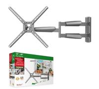 Barkan Support mural d'extérieur pour TV de 76 cm de long, pivotant/inclinable, peut supporter jusqu'à 36 kg, extension extra longue, max. VESA 400 x 400, extérieur, résistant aux intempéries, étanche