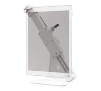 Barkan Mounting Systems T71HL Support antivol pour tablettes 7"-14" Blanc - Inclinaison -20°/+90°, Rotation 360°, Pivot 180°, Bureau, Serrure à clé, Gestion câbles