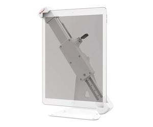 Barkan Mounting Systems T71HL Support antivol pour tablettes 7"-14" Blanc - Inclinaison -20°/+90°, Rotation 360°, Pivot 180°, Bureau, Serrure estion câbles