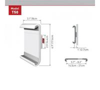 Barkan - Support mural 7 pouces - 12 pouces/17,8cm - 30,5cm 360 pivotant pour tablette