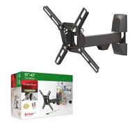 Barkan Support TV Mural pour écrans 13-43 Pouces, Inclinable et orientable, Mouvement Complet, Plats & incurvés ecran, Poids Max. 25Kg, Breveté, pour LED OLED LCD, jusqu'à VESA 200x200