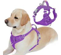 BARKBAY Harnais pour Chien avec Clip Avant réfléchissant et poignée de contrôle Facile pour Promener Le Chien de Grande Taille avec Poche pour étiquette d'identification