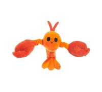 Barkbox Bark Della Crawfish Dog Toy, Plush Squeaker, Red and Orange, XS/S