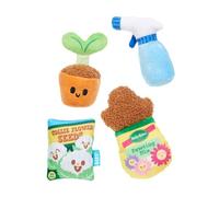 Barkbox Bark Greenhouse Gang Hundespielzeug-Set, 4 Plüsch-Gartenspielzeug, XS/S Größe