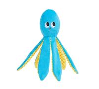 Barkbox Bark Odd Otto Octopus Plush Dog Toy, Blue and Yellow, Squeaky Pet Toy