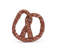 Barkbox BARK Paula's Park Slope Bretzel Jouet pour chien, marron à pois blancs, taille moyenne, peluche