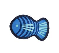Barkbox Bark Super Chewer Fish Dog Toy, Blue Rubber, Medium Size