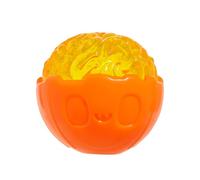 Barkbox Citrouille Prodigy Jouet pour chien | Distributeur de friandises d'Halloween en caoutchouc pour mâcheurs agressifs | Jouet à mâcher durable pour chiens de taille moyenne et chiot