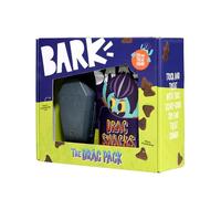 Barkbox Drac Pack Halloween pour chien - Jouet distributeur de friandises + friandises à la citrouille cuites au four, caoutchouc naturel, hypoallergénique, rebond farfelu, végétarien