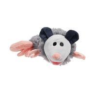 Barkbox Poppy Possum Jouet couineur pour Chien avec Queue Fouet et Rembourrage Moelleux - Peluche Interactive Amusante pour Les Chiens Qui Aiment Battre et Jouer