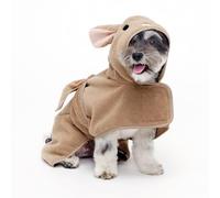 BarkBox Serviette de Bain pour Chien - légère, Super Mignonne, séchage Rapide - Lapin (Taille S)