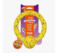 BarkButler Fofos Jouet à tirer Super Puller Jaune et Gris | Chiens de petite et grande taille (5 à 40 kg) | Excellente élasticité | Léger | Doux pour les dents et les gencives | Flotte sur l'eau |