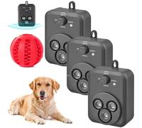 Barkbuz Lot de 3 dispositifs anti-aboiements Qinux Barkbuz - Répulsif ultrasonique pour chien - Entraînement pour améliorer les mauvais comportements - Fréquence de 25 000 à 40 000 Hz - 3 vitesses