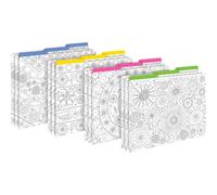 Barker Creek Color Me! Dans mes dossiers de fichiers de concepteur de jardin sur 14pt pack de stock de 12 alliances de style coloriage adulte mul