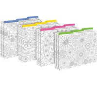 Barker Creek Color Me! in My Garden Lot de 12 chemises de coloriage pour adultes, format lettre, 1/3 onglets coupés 1/3 par paquet (2008)