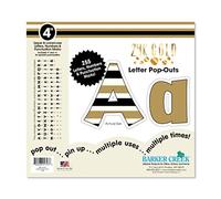 Barker Creek Lettres Pop-Outs, 10,2 cm doré, lettres multicolores de créateur pour tableaux d'affichage, salles de pause, zones de réception, panneaux, affiches, etc. 10,2 cm, 255 caractères par lot