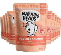 Barking Heads Nourriture Humide pour Chien - Saumon - Saumon et Sardine - sans arômes artificiels - Recette sans céréales (10 x 300 g)