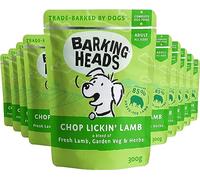 Barking Heads Nourriture Humide pour Chien - Chop Lickin' Lamb - sans arômes artificiels - Recette sans céréales (10 x 300 g)