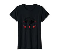Barking Mad with Love : Cute Dog Lover Graphic T-Shirt, Femme, Noir, XXL