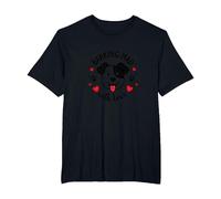 Barking Mad with Love : Cute Dog Lover Graphic T-Shirt, Homme Grandes Tailles, Noir, 4X Tall