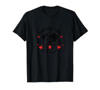 Barking Mad with Love : Cute Dog Lover Graphic T-Shirt, Homme, Noir, 3XL